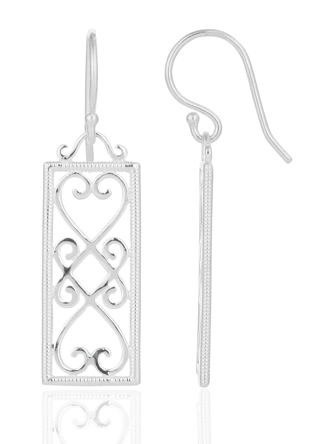 Southern Gates® Terrace Rectangular Heart Scroll Earrings