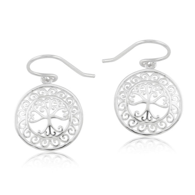 Southern Gates® Southern Oak Round Scroll Frame Tree Earrings