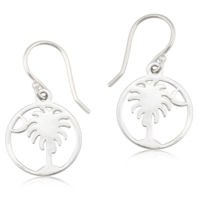 Southern Gates® Round Palmetto Tree and Moon Earring Palmetto Series