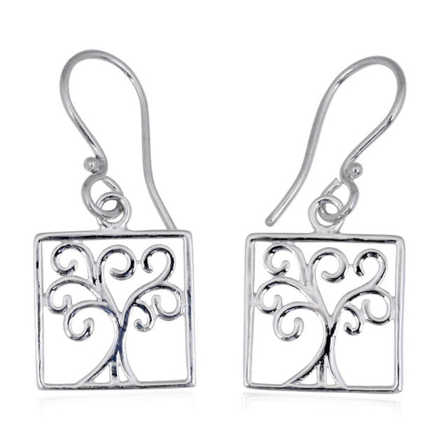 Southern Gates® Southern Oak Small Square Tree Earrings