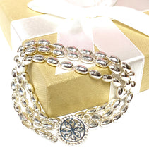 Load image into Gallery viewer, Sterling Wrap Rice Bead &amp; Southern Gate Bracelet/Necklace
