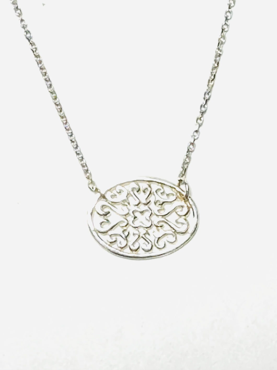 NEW-Sterling Artisan Gate Necklace