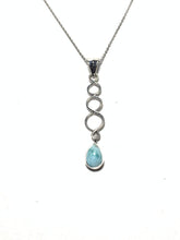 Load image into Gallery viewer, *Sterling Swirl Larimar Necklace
