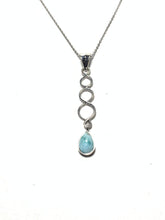 Load image into Gallery viewer, Sterling Swirl Larimar Necklace
