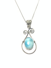 Load image into Gallery viewer, *Sterling Oval Swirl Necklace
