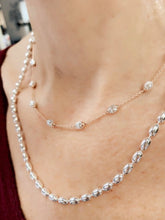 Load image into Gallery viewer, Silver-Station Rice Bead Necklace
