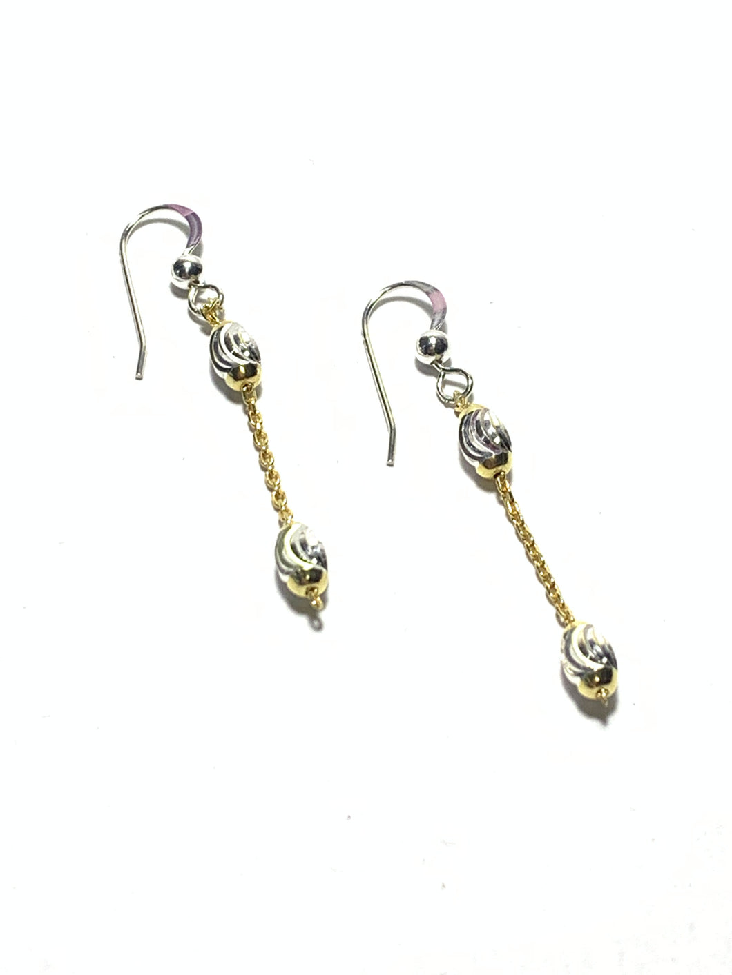 Sterling Station Rice Bead Earrings