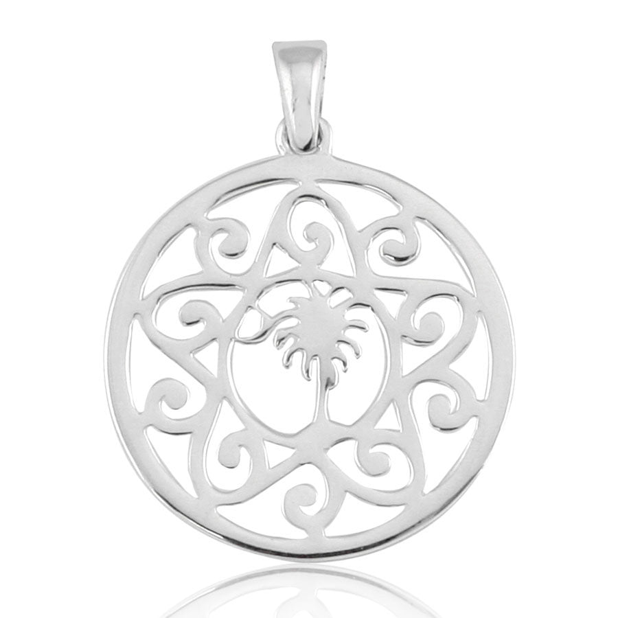 Southern Gates® Scroll Framed Palmetto Tree and Moon Pendant Palmetto Series