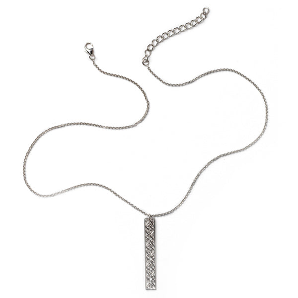 Southern Gates® Balcony Vertical Rhodium Necklace