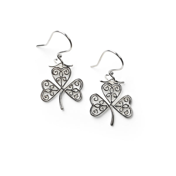 Southern Gates® Holiday Clover Scroll Earrings