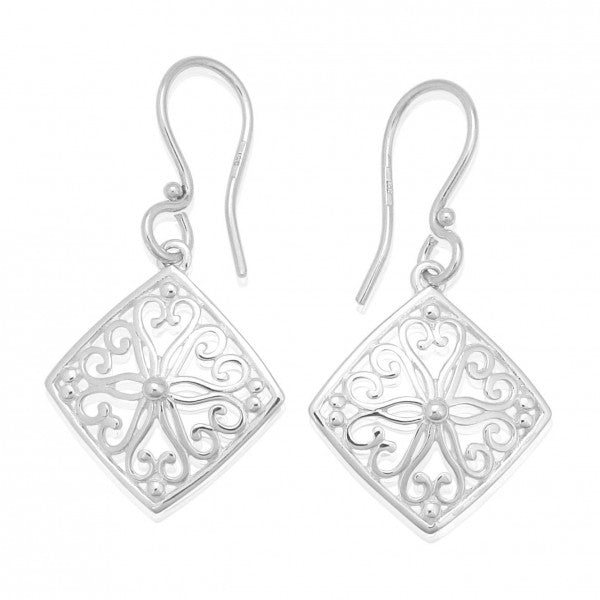 Southern Gates® Small Diamond Scroll Earring Ornamental Series