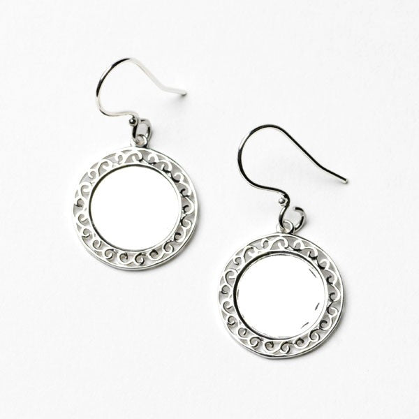 Southern Gates® Round Engravable Earring Ornamental Series