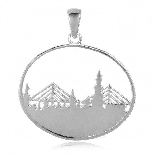 Southern Gates® Charleston Skyline Engravable Pendant