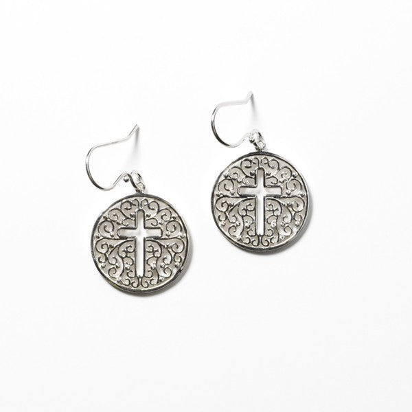 Southern Gates® Round Cross Cutout Earring Inspiration Series