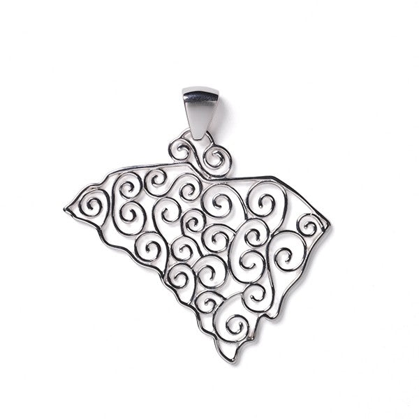 Southern Gates® South Carolina State Pendant With Full Filigree State Series