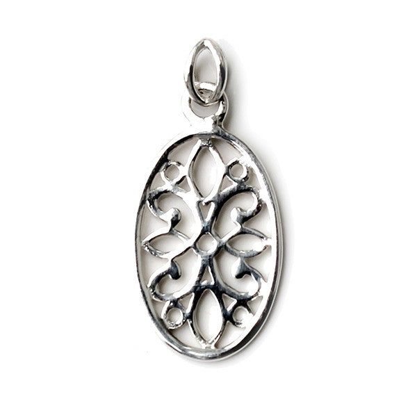 Southern Gates® Oval Flower Scroll Pendant Courtyard Series